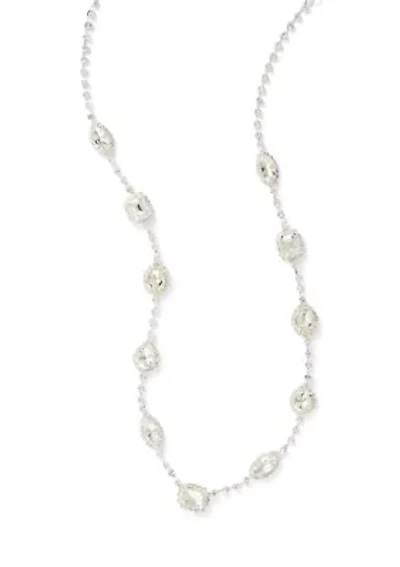 Geometric Crystal Station Necklace