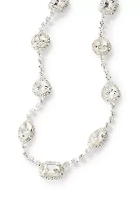 Geometric Crystal Station Necklace