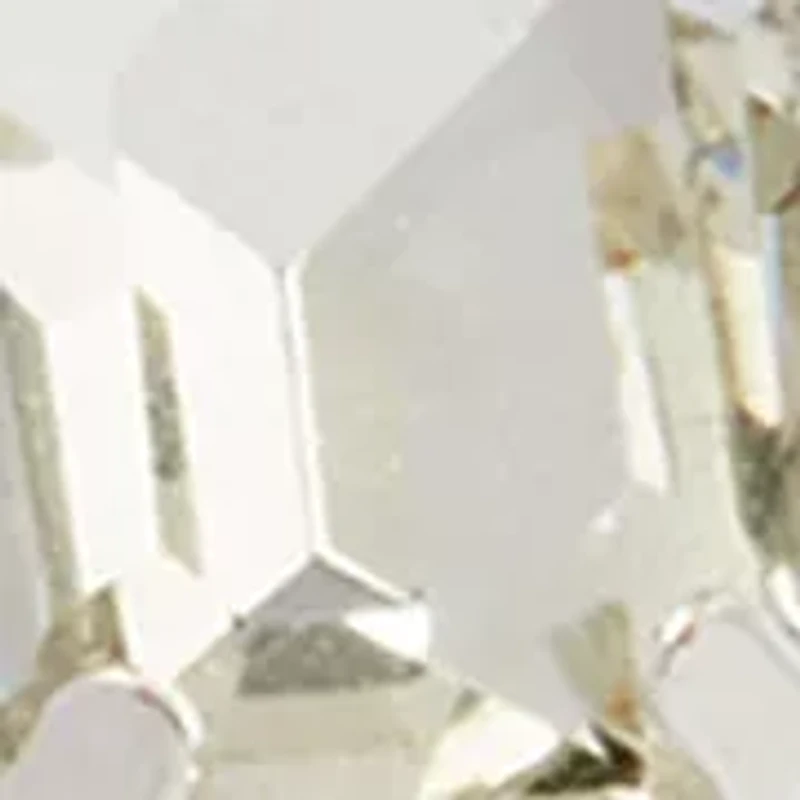 Geo Crystal Double Tassel Drop Earrings