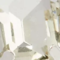 Geo Crystal Double Tassel Drop Earrings