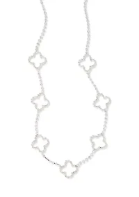 Quatrefoil Crystal Station Necklace