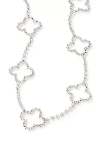 Quatrefoil Crystal Station Necklace