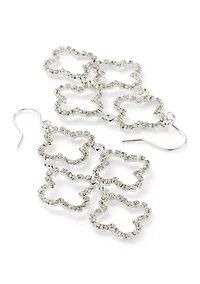 Clover Crystal Quatrefoil Drop Earrings