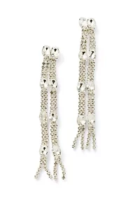 Fringe Crystal Drop Earrings 