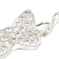 Silver Tone Cubic Zirconia Pavé Double Row Necklace