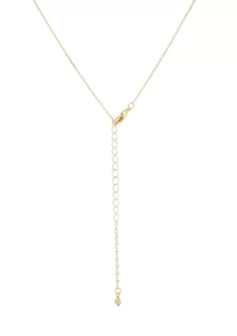 Gold Tone Cubic Zirconia Pear Halo Necklace and Earrings Set