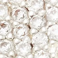 Silver Tone Pavé Heart Charm Faux Stack Band Ring