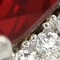 Silver Tone Halo Pavé Heart Ring