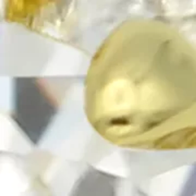 Gold Tone Cubic Zirconia Round Stone Wedding Set Ring