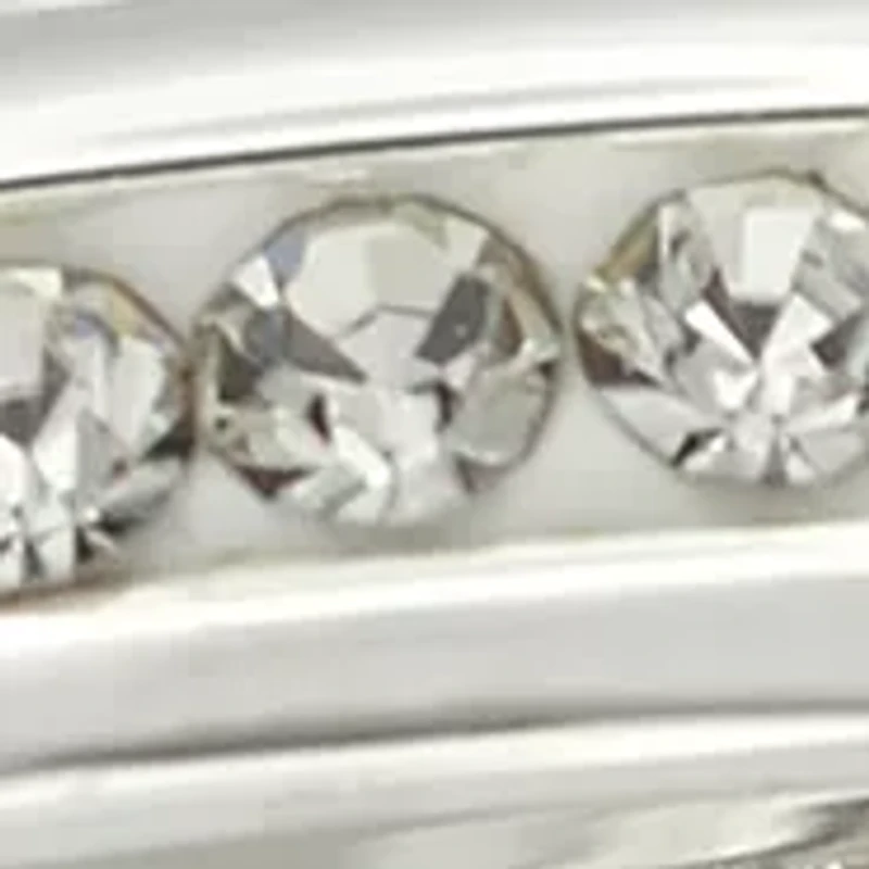 Silver Tone Interlocking Eternity 3 Band Ring