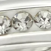 Silver Tone Interlocking Eternity 3 Band Ring