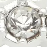 Silver Tone Cubic Zirconia Bezel Band Ring Set