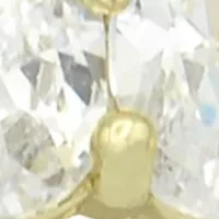 Lab Grown Gold Tone Cubic Zirconia Marquise Trio Band Ring Set