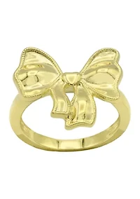 Gold Tone Bow Ring