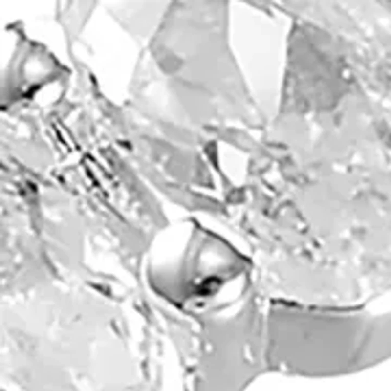 Silver Tone Square Cubic Zirconia Solitaire and Infinity Band Engagement Ring Set