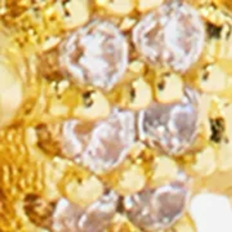 Lab Grown Cable Bow Pavé Cubic Zirconia Open Band Ring