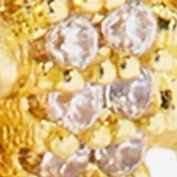 Lab Grown Cable Bow Pavé Cubic Zirconia Open Band Ring