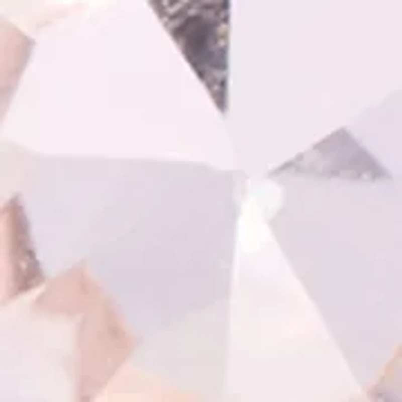 Lab Grown Gold Tone Rose Crystal Cushion and Round Drop Earrings