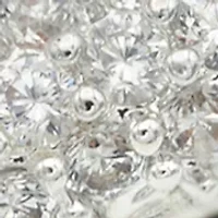 Lab Grown Jet and Clear Crystal Pavé Crossover Band Ring