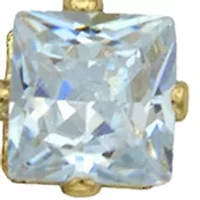 Lab Grown Gold Tone Multicolor Cubic Zirconia and Enamel Multi Stud Earring Set