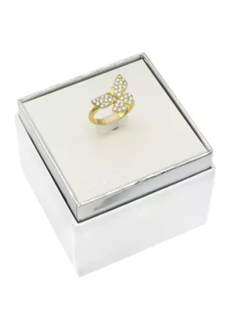 Butterfly CZ Pavé Ring
