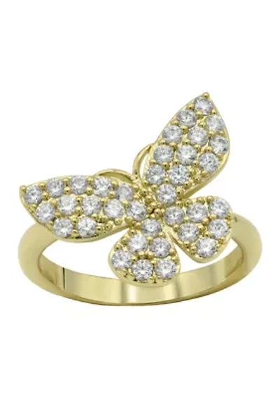 Butterfly CZ Pavé Ring