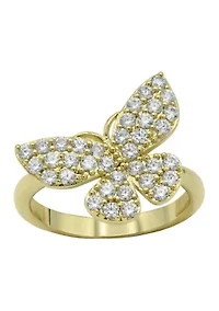 Butterfly CZ Pavé Ring