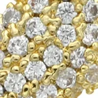 Pavé Cubic Zirconia and Solid Double Heart Pendant