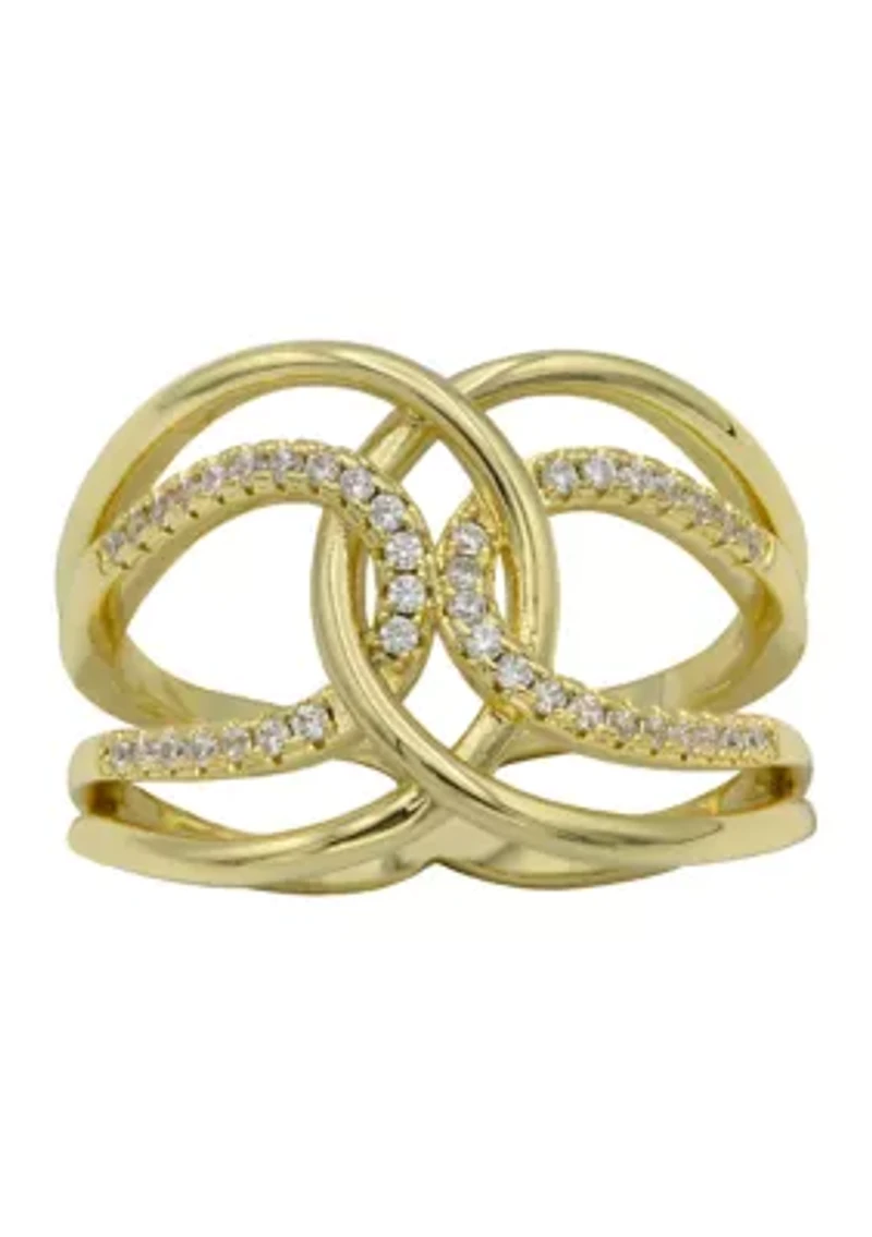 Interlock Cubic Zirconia Ring