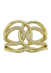 Interlock Cubic Zirconia Ring