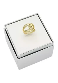 Interlock Cubic Zirconia Ring