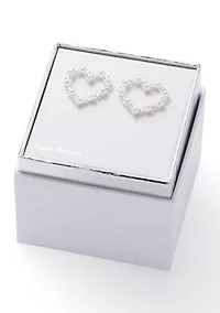 Cubic Zirconia Heart Earrings