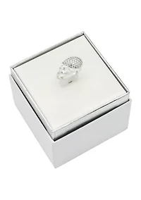 Solitaire Cubic Zirconia Pear Wrap Ring