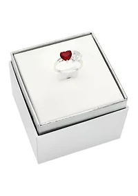 Cubic Zirconia Double Heart Ring