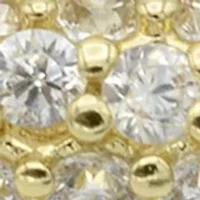 Lab Grown Gold Tone Pave Cubic Zirconia Multi Row Texture Band