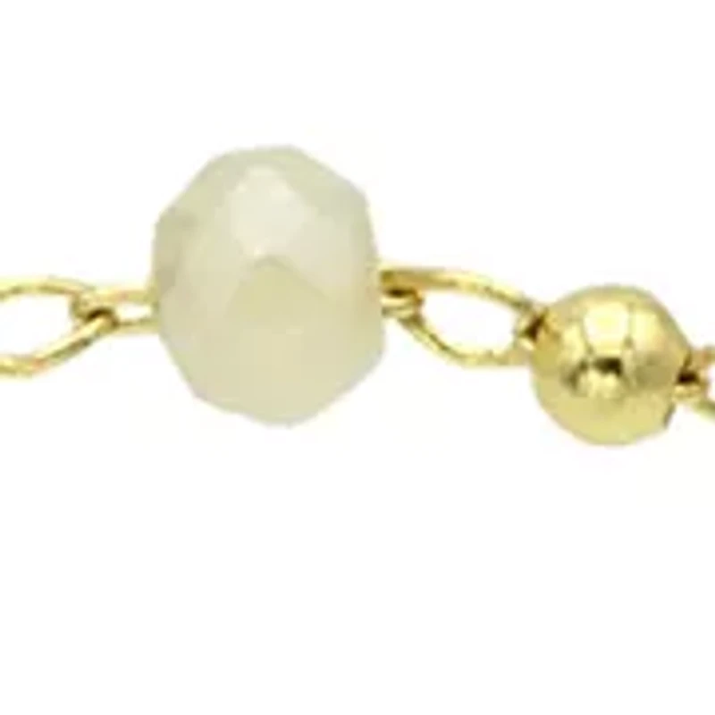 Bracelet Duo with Glass Beads and Gold Tone Chains