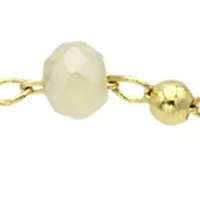 Bracelet Duo with Glass Beads and Gold Tone Chains