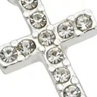 Lab Grown Beaded Wrap Bracelet with Cubic Zirconia Cross Charm