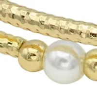 Beaded Wrap Bracelet with Pearls and Cross Charm