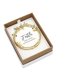 Beaded Wrap Bracelet with Pearls and Cross Charm