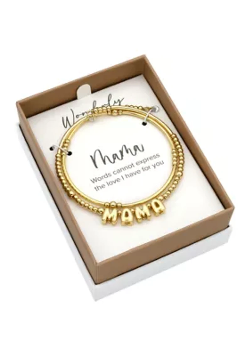  Beaded Wrap Mama Charm Bracelet