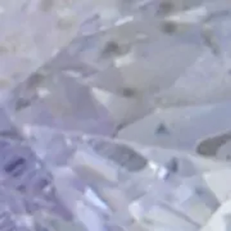 Lab Grown Silver Tone Amethyst Cubic Zirconia and Tanzanite Crystal Pear Shaped Open Wrap Ring