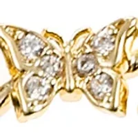 Mom Cubic Zirconia Butterfly Pendant Necklace