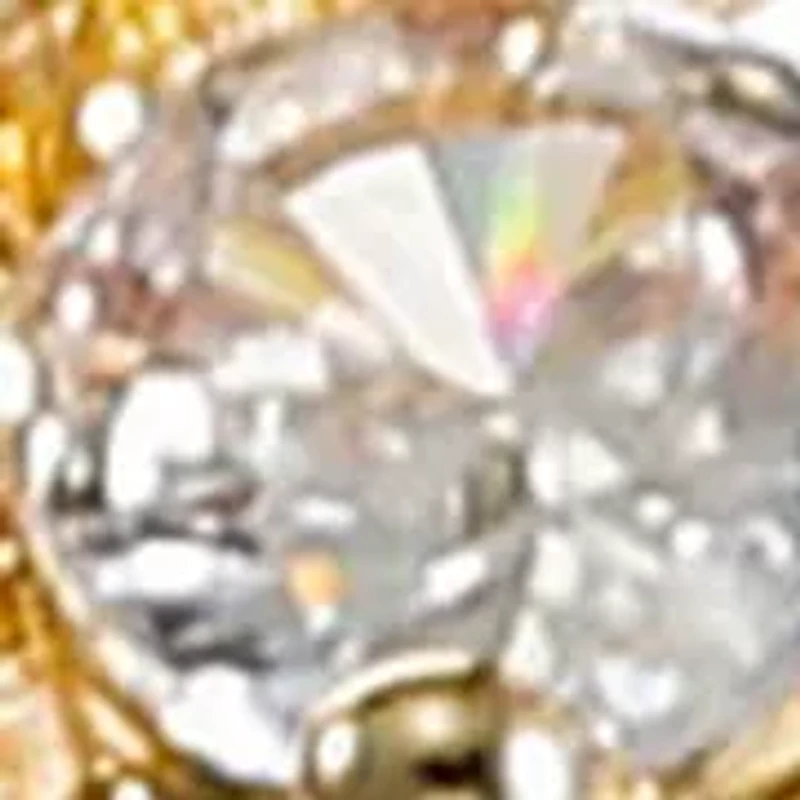Round Cubic Zirconia Multi Row Band Ring