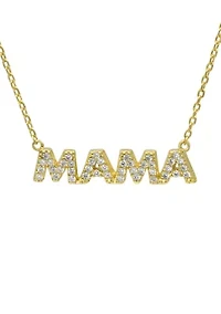 Mama Cubic Zirconia Pendant Necklace