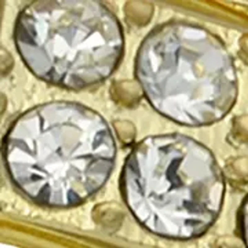 Lab Grown Pavé Clear Crystal Abstract Cross Band Ring