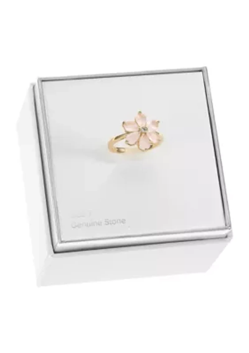 Clear Cubic Zirconia Rose Flower Ring