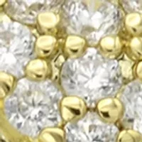 Lab Grown Gold Tone Pavé Cubic Zirconia Open Work Heart Ring
