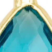 Gold Tone Duo Birthstone Cubic Zirconia Pendant Necklace Set