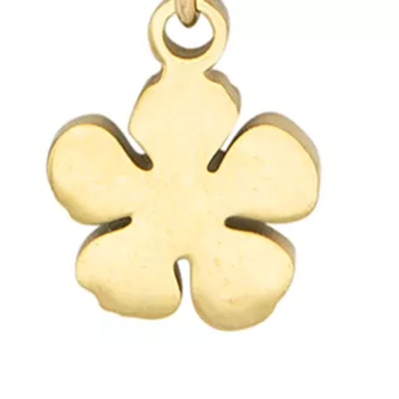 Gold Duo Beaded Flower and Butterfly Disk Set of Necklaces